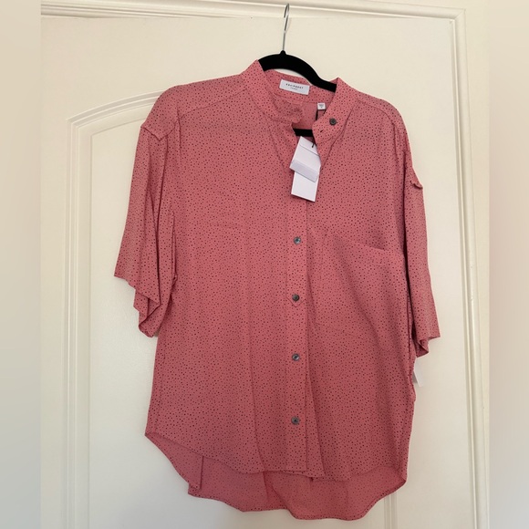 Equipment Tops - Equipment Rose Polka Dot Button-Down Shirt